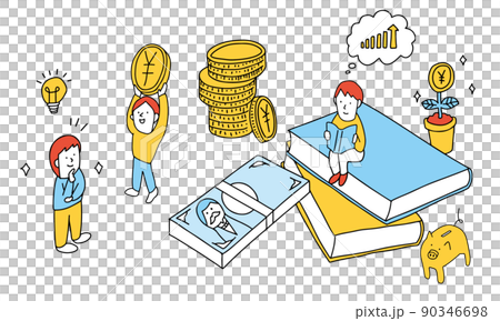 人們學習金錢和資產管理的插圖 90346698