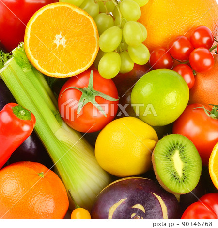 Background of Composition of fruits and vegetables . 90346768
