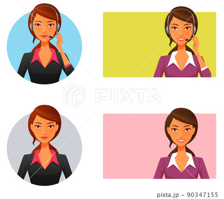 cartoon illustration of a smiling customer... - Stock Illustration  [90347155] - PIXTA