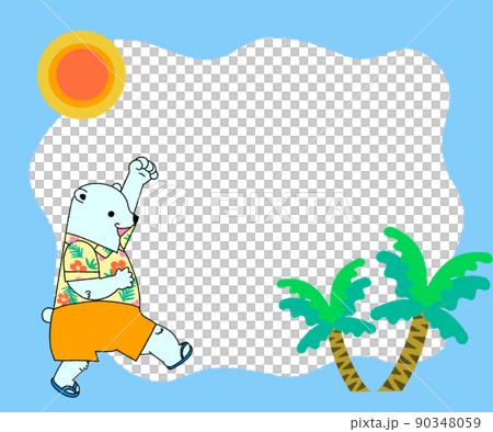 膽量構成夏威夷襯衫北極熊框架 90348059