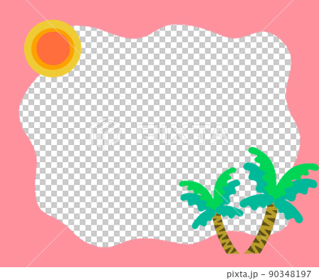 永恆的夏天、太陽和棕櫚樹框架 永恆的夏天、太陽和棕櫚樹框架 90348197