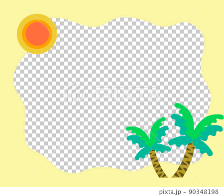 永恆的夏天、太陽和棕櫚樹框架 永恆的夏天、太陽和棕櫚樹框架 90348198