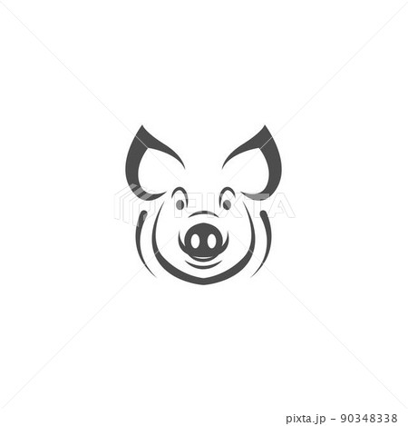 Pig icon logo design concept illustration template Pig icon logo design concept illustration template 90348338