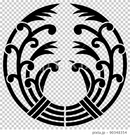 家紋です。抱き蕨（わらび）といいます。 90348354
