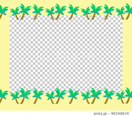 Everlasting summer, sun and palm tree frame 90348634