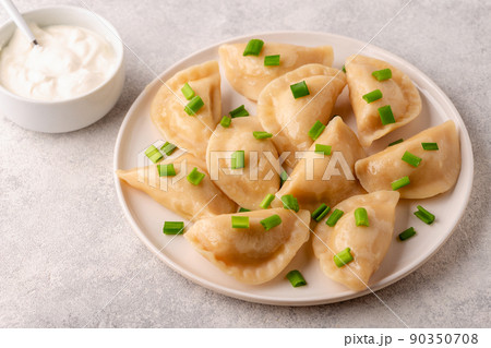 Dumplings, filled with mashed potatoes. Dumplings, filled with mashed potatoes. 90350708
