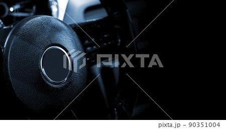 Close up on a vintage wheel car with black copyspace Close up on a vintage wheel car with black copyspace 90351004