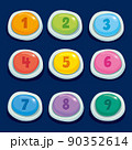 Colorful phone children numbers. Vector illustration closeup 90352614