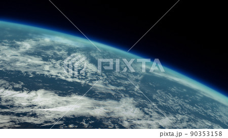Cinematic realistic planet Earth rotation of Asia India part from space. Sun reflection in the ocean Cinematic realistic planet Earth rotation of Asia India part from space. Sun reflection in the ocean 90353158