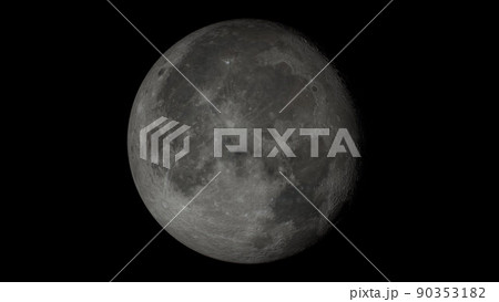 Moon surface rotation with a lot of crater 90353182
