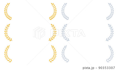 金と銀の月桂樹フレームセット 90353307