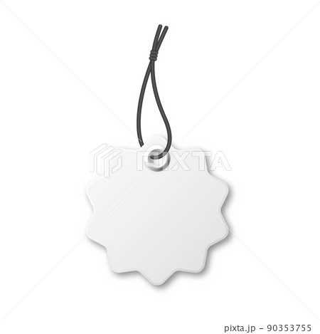 Realistic price tag. Special offer or shopping discount label. Retail paper sticker. Promotional sale badge. Vector illustration. Realistic price tag. Special offer or shopping discount label. Retail paper sticker. Promotional sale badge. Vector illustration. 90353755