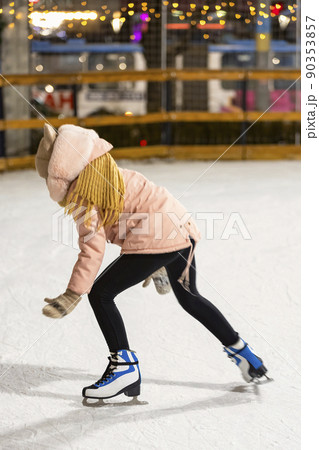 girl ice skating girl ice skating 90353857