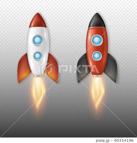 Spacecraft shuttle rocket mock up realistic Vector Image