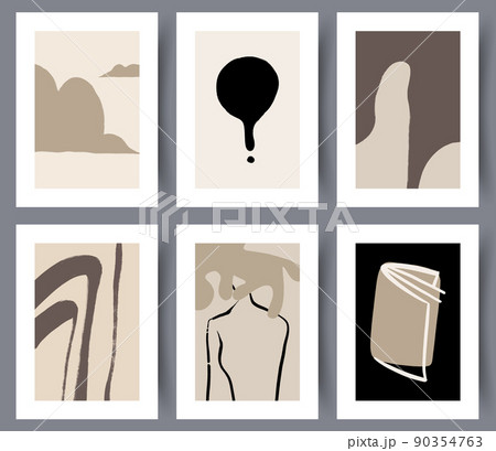 Set of minimalistic printable art wall posters  90354763