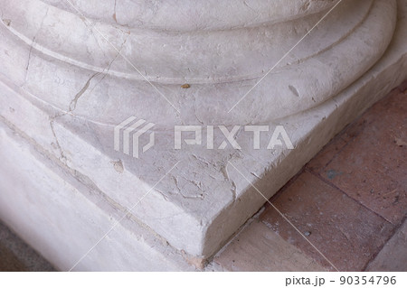 restoration of an ancient Italian structure with patterns and columns 90354796