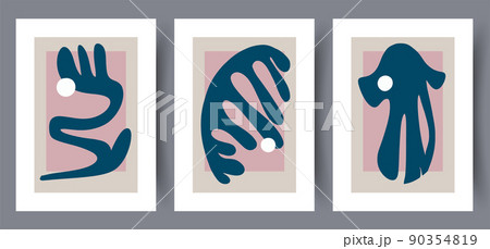 Printable wall art vector poster set vector. 90354819