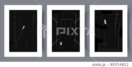 Printable wall art vector poster set vector. 90354822
