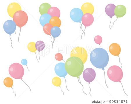 パステルカラーの風船　バルーン 90354871