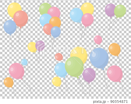 パステルカラーの風船　バルーン 90354871