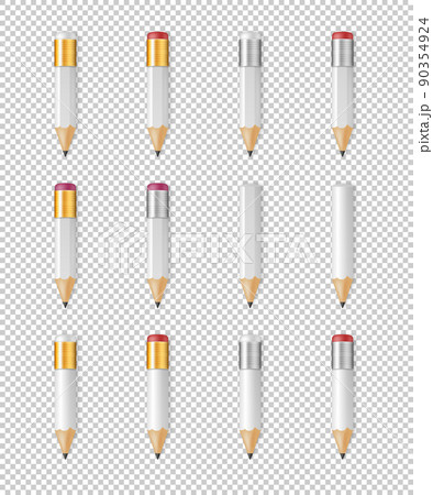 Vector small, short pencil icon set isolated 90354924