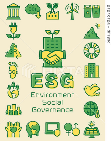ESG カラフルなアイコンセット ESG カラフルなアイコンセット 90355030