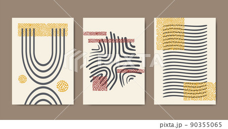 Set of abstract contemporary posters with geometric shapes Set of abstract contemporary posters with geometric shapes 90355065