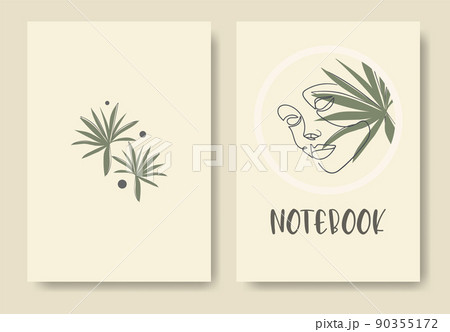 Contemporary woman face background template 90355172