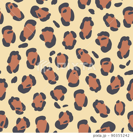 Leopard fur. Doodle seamless fabric pattern 90355242