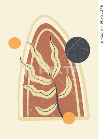 Botanical wall art vector illustration Botanical wall art vector illustration 90355246