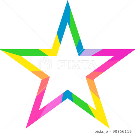 Colorful frame vector. Decorative rainbow color border frame. Isolated star icon. Vector, illustration, EPS10 90356119