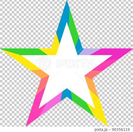 Colorful frame vector. Decorative rainbow color border frame. Isolated star icon. Vector, illustration, EPS10 90356119
