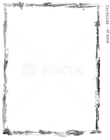 gray grunge rectangular frame on white background 90356741