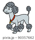 Cartoon illustration for children, Poodle 90357662