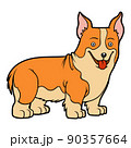 Cartoon illustration for children, Welsh corgi 90357664
