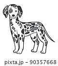 Cartoon illustration for children, Dalmatian dog 90357668