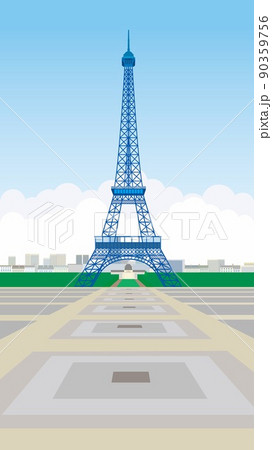 エッフェル塔　tour　eiffel　トロカデロ広場　パリ 90359756