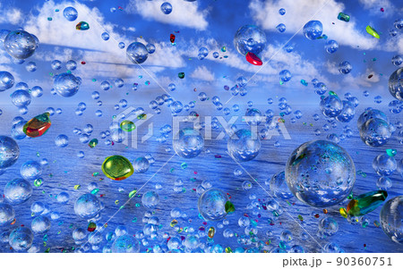 3Dデザイン　球体アート 90360751