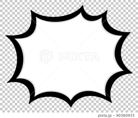 Simple thick jagged balloon Simple thick jagged balloon 90360935