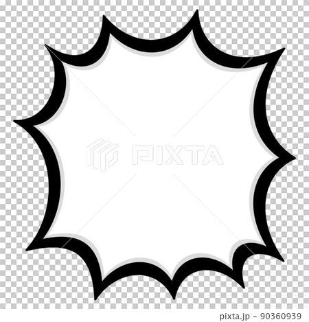 Simple thick jagged balloon Simple thick jagged balloon 90360939