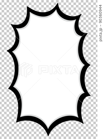 Simple thick vertical jagged balloon Simple thick vertical jagged balloon 90360944