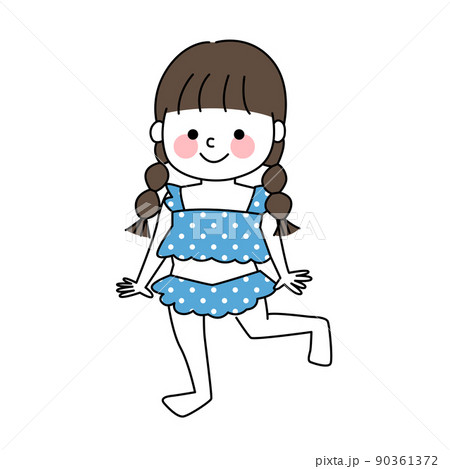 水着の女の子 子どものイラスト素材 [90361372] - PIXTA