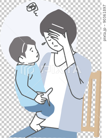 子育てに悩むママ 90361897