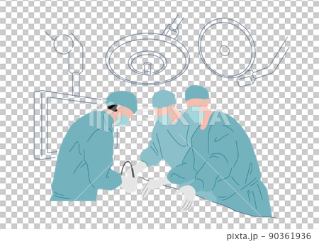 Vector Illustration Material: Surgeon performing surgery 90361936