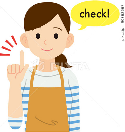 説明する主婦　線なし 90362667