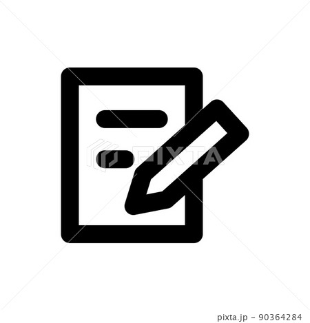 紙とペン、記入、編集アイコン 90364284