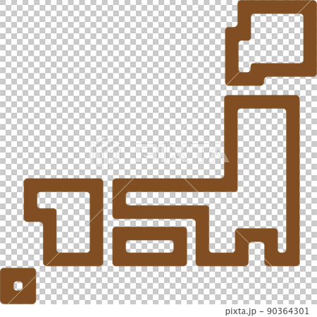 Japan map icon illustration Japan map icon illustration 90364301
