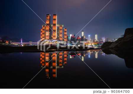 中国重慶市の夜景 90364700