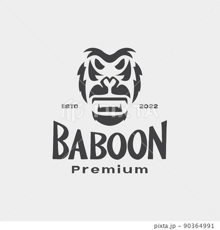 head monkey baboon vintage logo design vector graphic symbol icon illustration creative idea head monkey baboon vintage logo design vector graphic symbol icon illustration creative idea 90364991