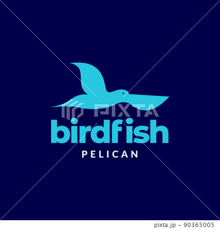 abstract flying pelican logo design vector graphic symbol icon illustration creative idea 90365005